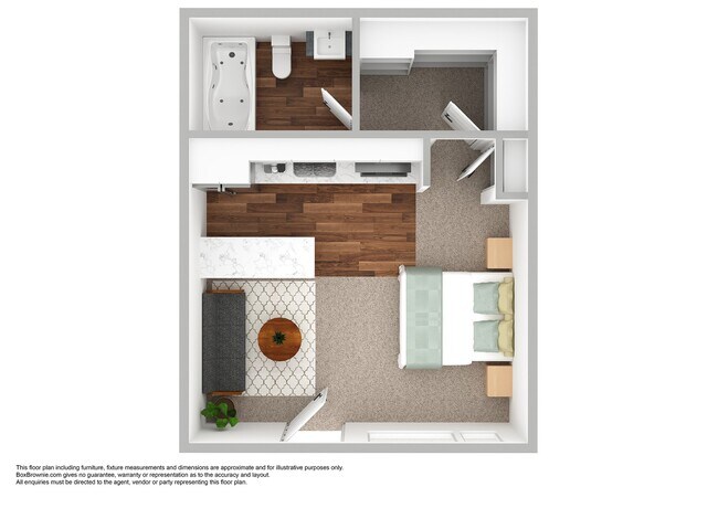 Furnished Studio 2110 2110 floor plan